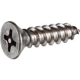 #10 x 2x22 Security Sheet Metal Screw, Flat Phillips Head, 18-8 Stainless Steel, 100 Pk E5101