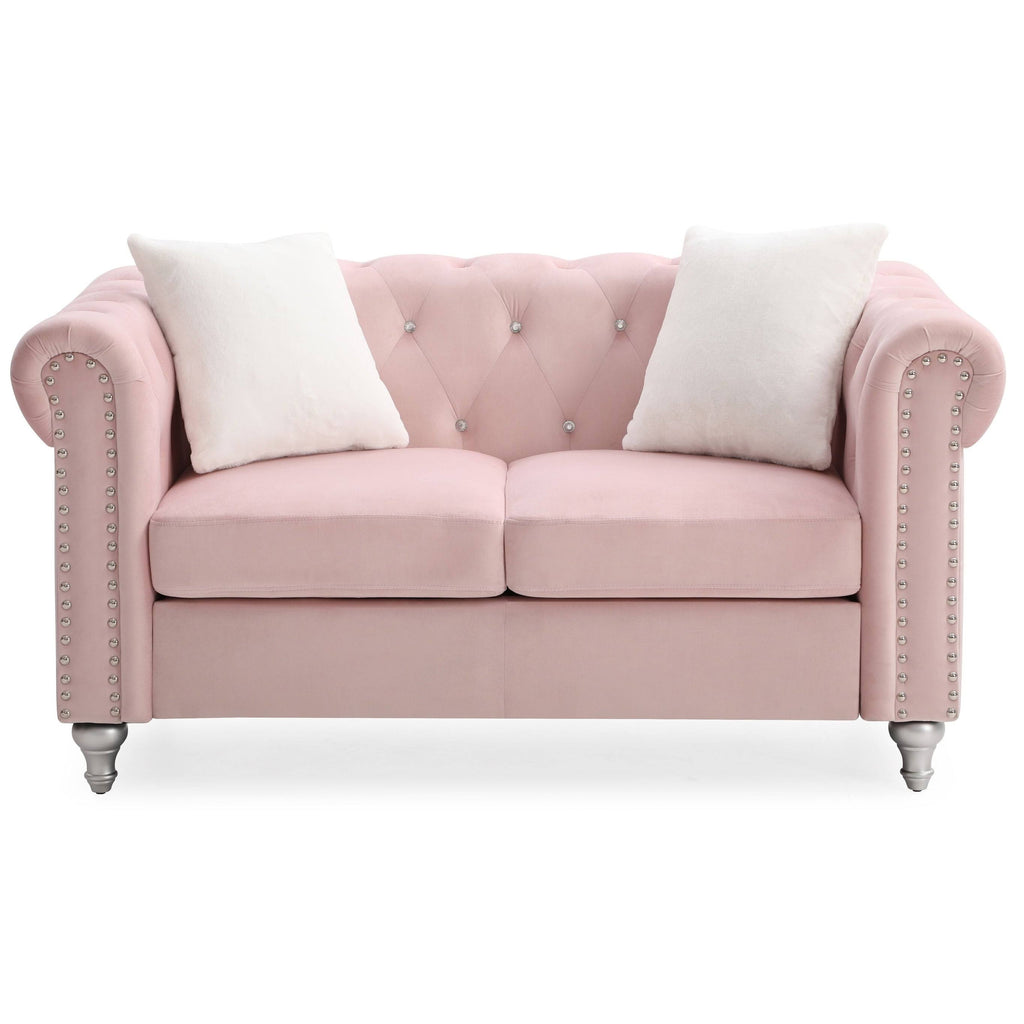 Black Velvet Loveseat H336