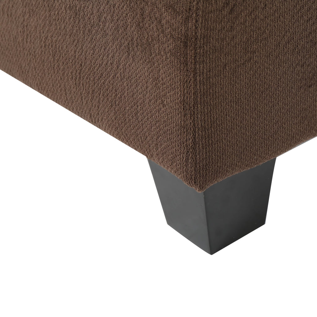 Chocolate Fabric 4 Seater Sectional Sofa with Ottoman S1367