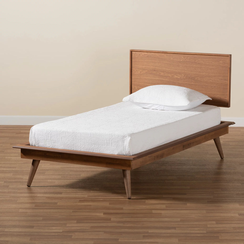 Twin Ash Walnut Platform Bed U697452