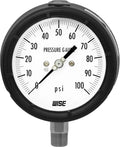 Pressure Gauge with thermoplastic case, 125mm Dial, 1/2NPT(M), Bottom Connection, 0~100psi, 0.5% Accuracy, Pack of 2 U2752