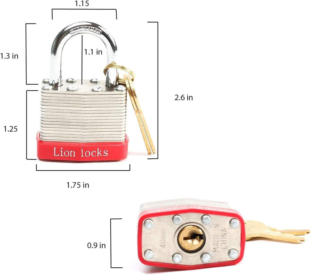 24 Keyed-Alike Padlocks with Hardened Steel Case Brass Cylinder 24-Pack O237719