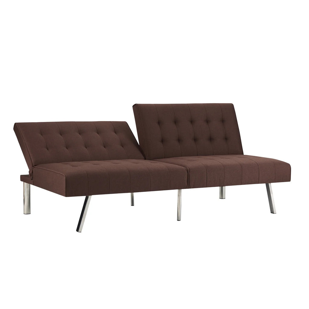Espresso Linen Tufted Split Back Futon Sofa S92168