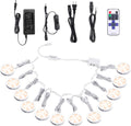 Linkable Under Cabinet LED Puck Lights with Remote Control, Daylight White, 12 Lights Kit V326401