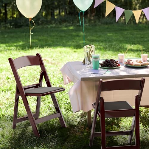 White 4 PC Resin Folding Chairs with Cushion N973304