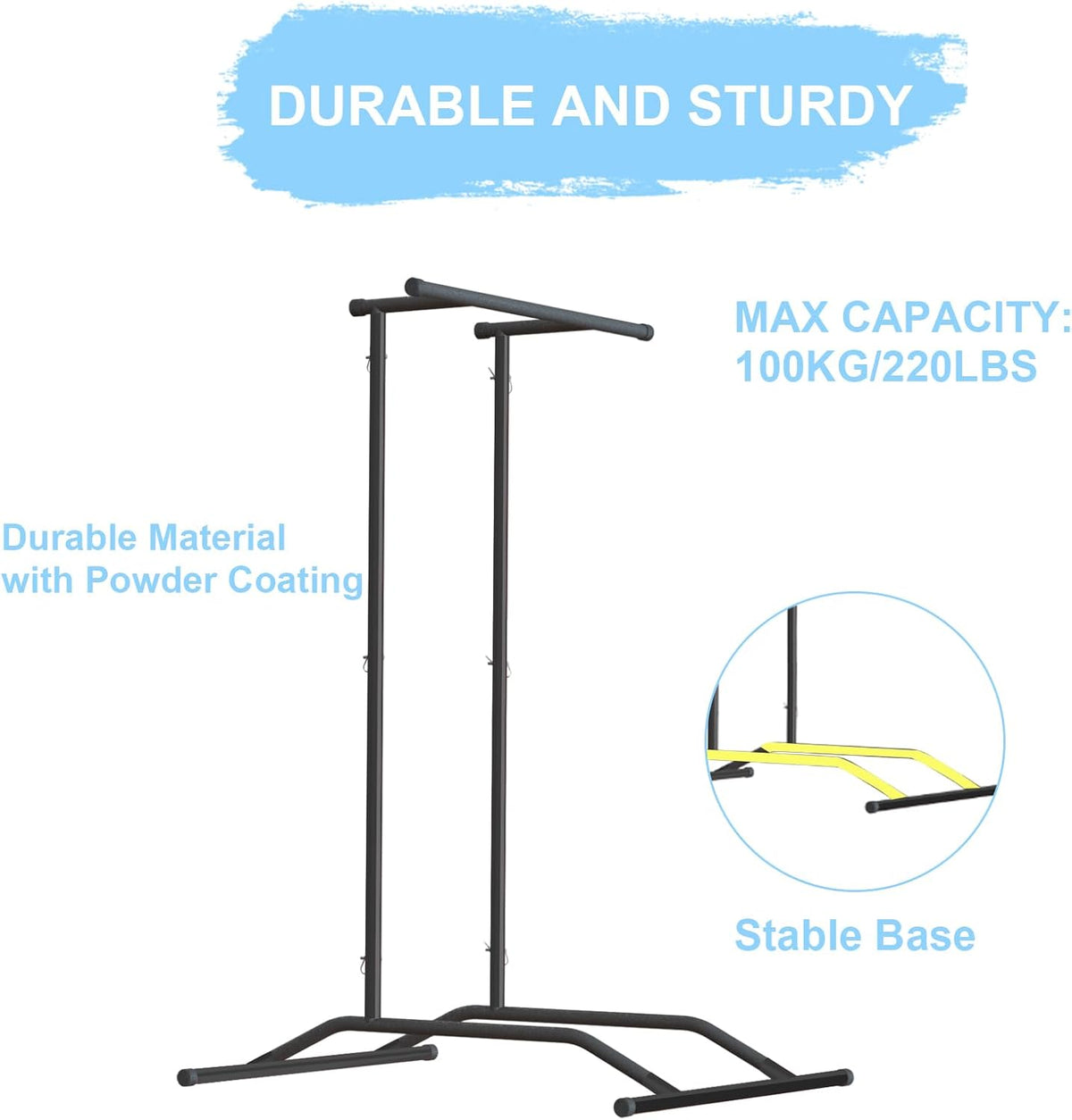 Pull Up Bar Dip Station Power Tower with Bag N182480
