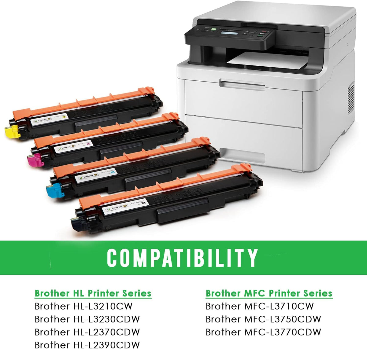 Compatible High Yield Toner Cartridge 4-Pack H120