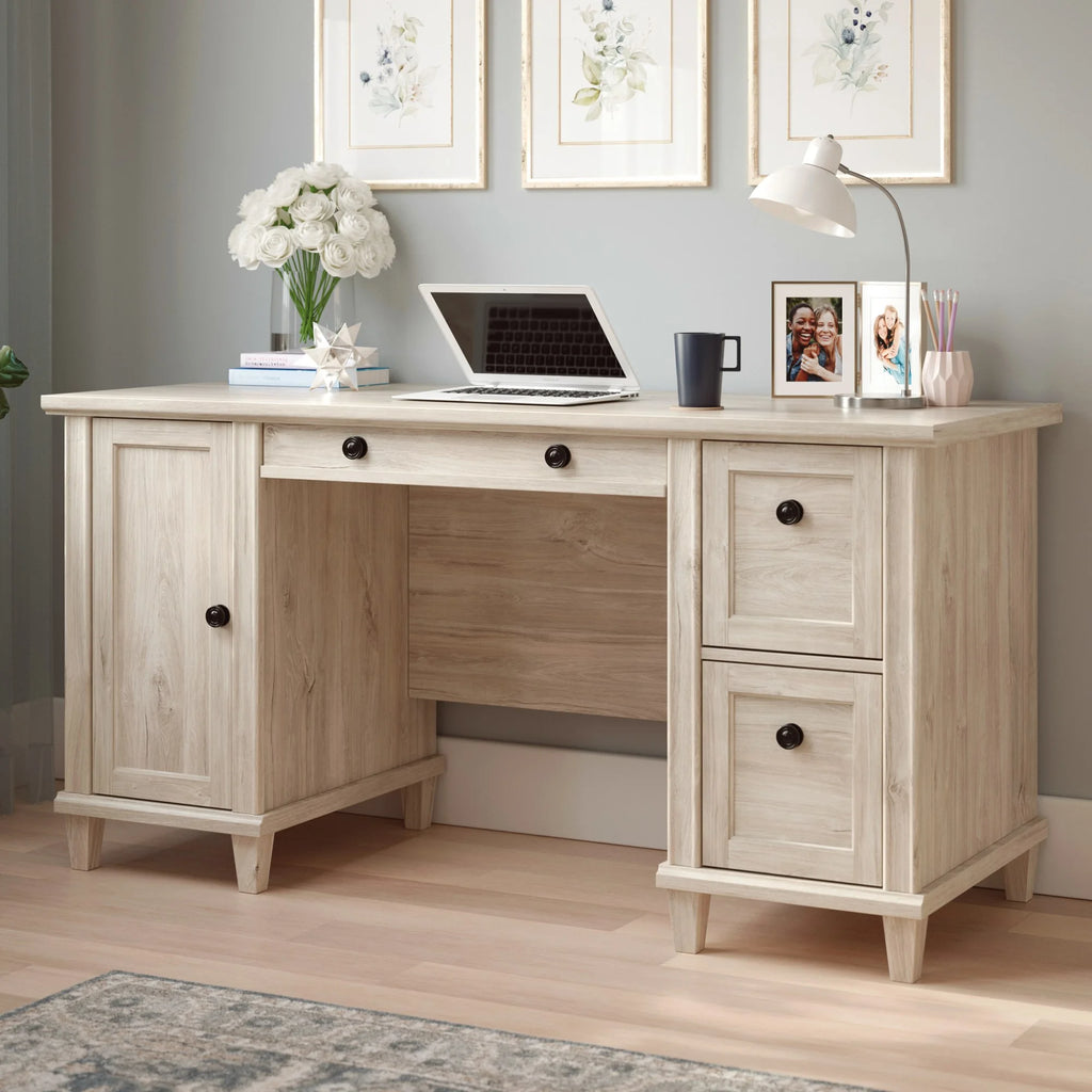 Engineered Wood Computer Desk in Chalk Oak X6861