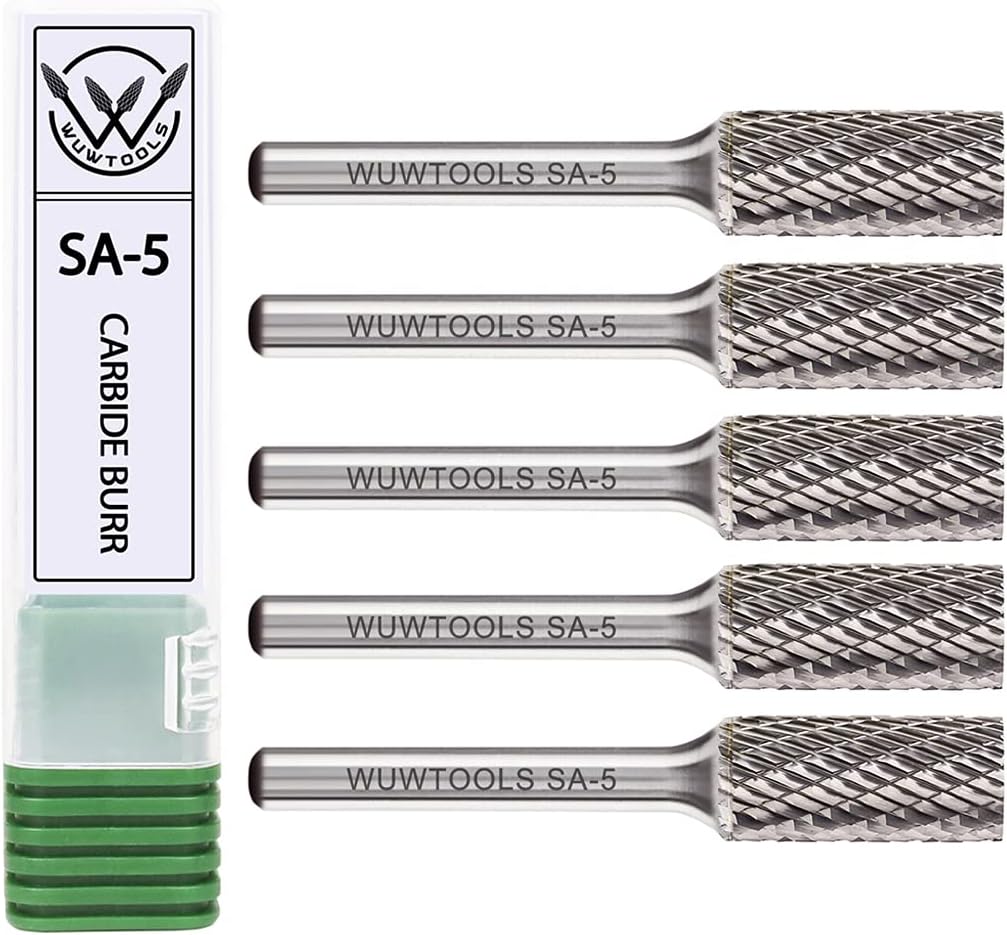 Carbide Cutting Burrs 14 Shank Tungsten Double Cut Rotary File Die Grinder Bit (3PCS) I116762