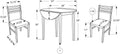 3-Piece Cappuccino Dining Set with Drop Leaf Table M58227