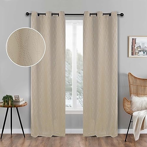 Navy Blue Blackout Curtains, Set of 2 Panels, 42" x 84" E1212