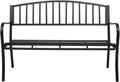 Black Metal Patio Bench T977