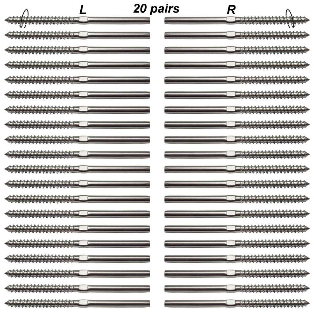 1/8 T316 Stainless Steel Cable Railing Hardware Pack of 2 K209397