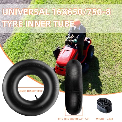 2 Pack 16x6.50-8 Inner Tube With Straight Valve Stem M72458
