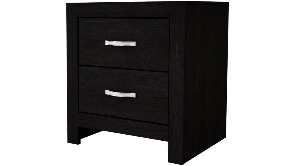 Black 3pc Queen Size PU Upholstered LED Headboard Bed and Storage Nightstands Set Y8997