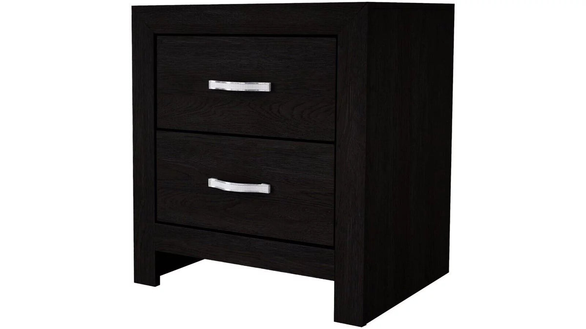Black 3pc Queen Size PU Upholstered LED Headboard Bed and Storage Nightstands Set Y8997