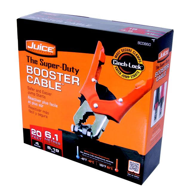 4 Gauge 20ft Booster Cables with Cinch-Lock I686614