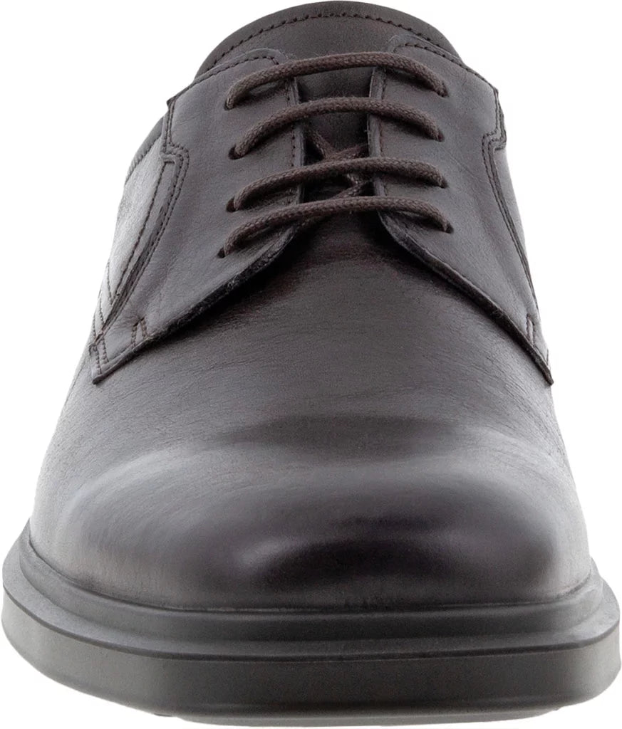 Mocha Leather Plain Toe Tie Shoes W818046