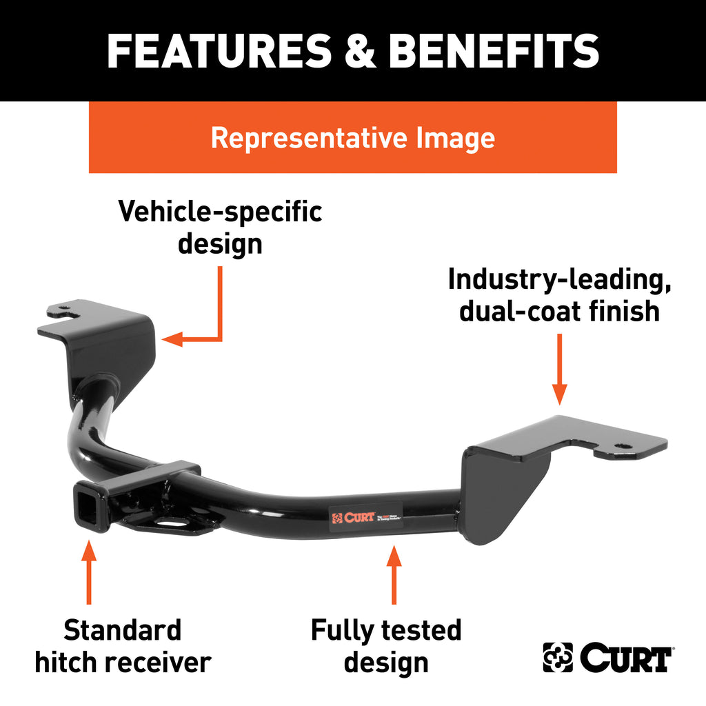 Class 1 Trailer Hitch with Installation Hardware, Pin & Clip J25234