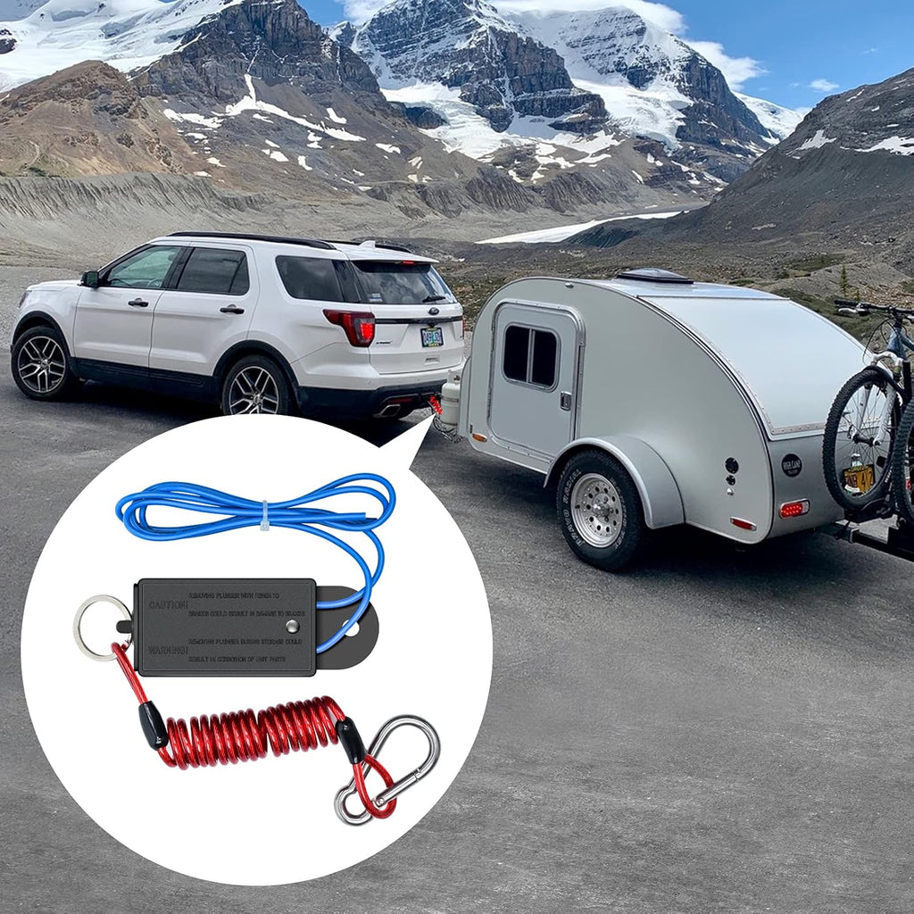 Trailer Breakaway Switch with Coiled Cable, Pack of 2 U771