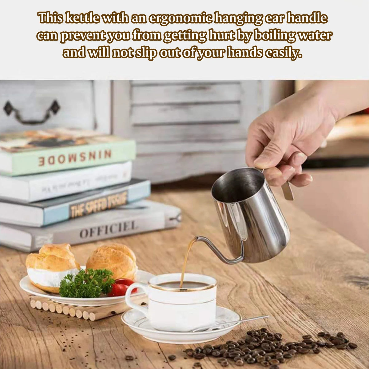 350Ml Stainless Steel Gooseneck Coffee Kettle Y5896