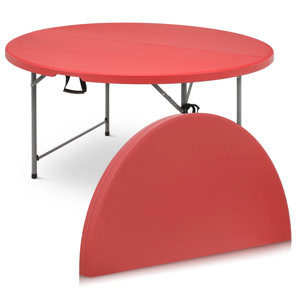 5 Foot Round Bi-Fold Plastic Table W6989