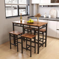 5-Piece Counter Height Pub Dining Set with Foot Support A3272