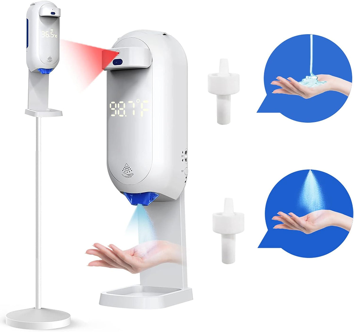Automatic Soap Dispenser with Stand and Touchless Thermometer W249