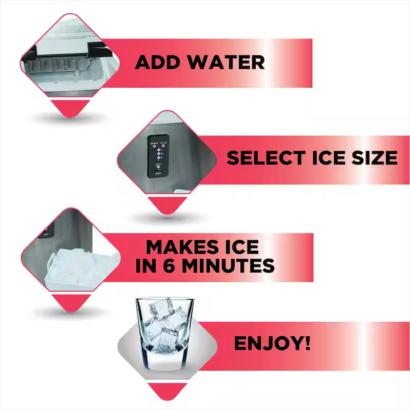 Freestanding Ice Maker in Stainless Steel F764409