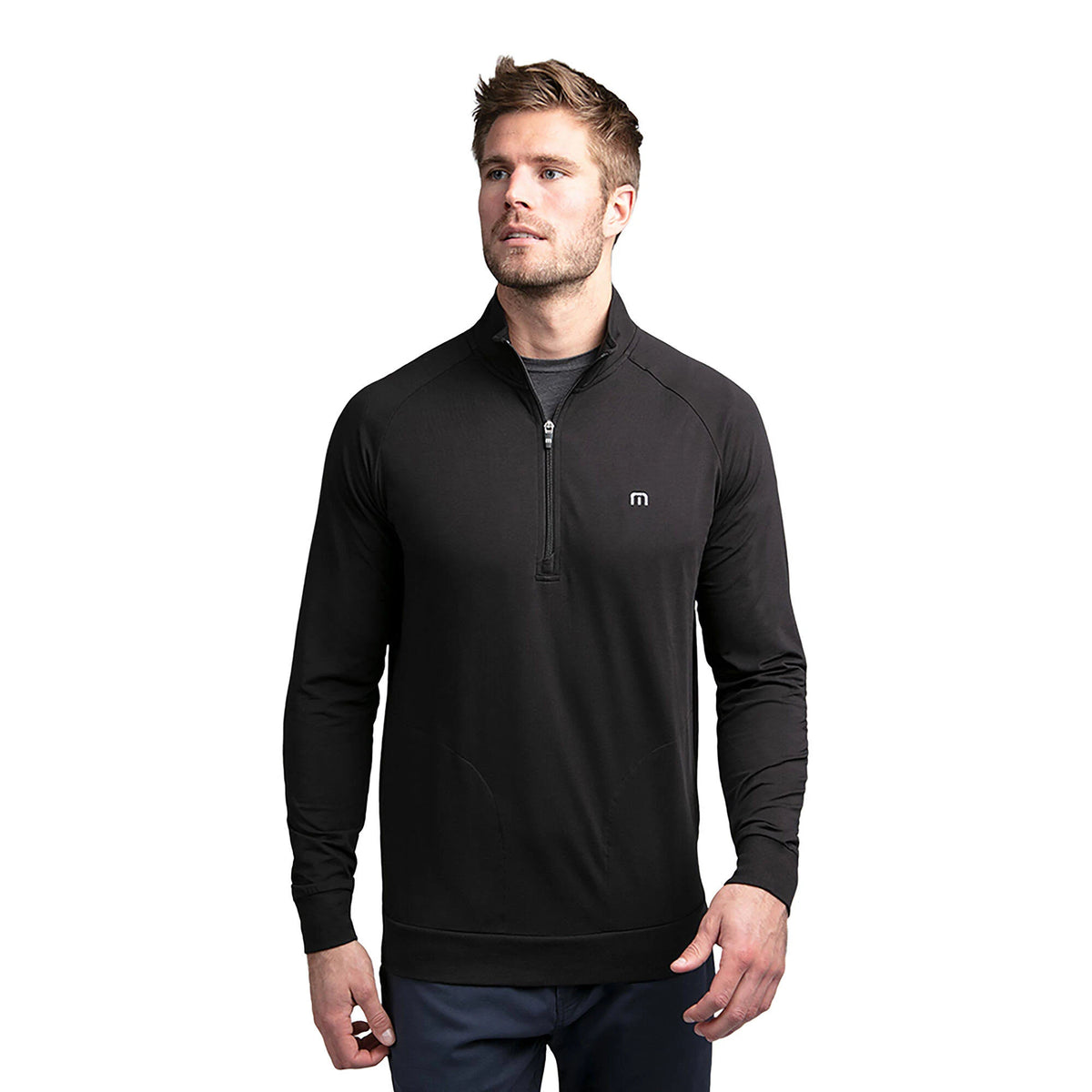 1/2 Zip Pullover Black Medium Z986478
