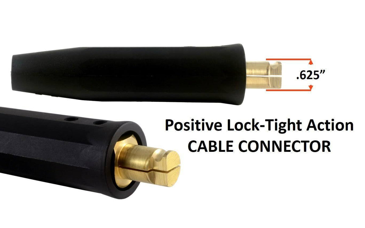 300 Amp Ground Clamp Welding Lead Terminal Lug Connector #1 AWG Cable 25 Feet U833533
