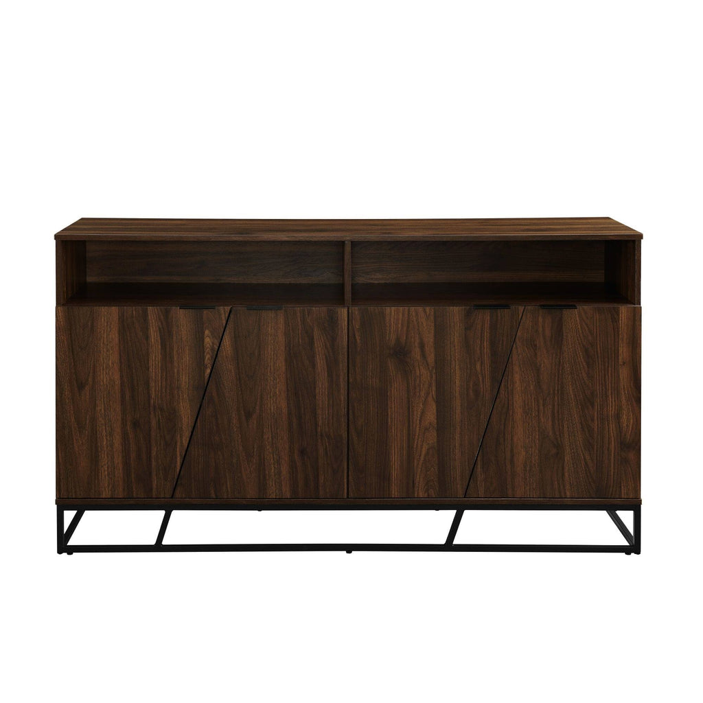 Angled Door Sideboard - Dark Walnut J662