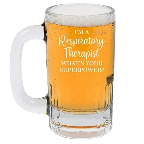 12oz Beer Mug Stein Glass Q8861