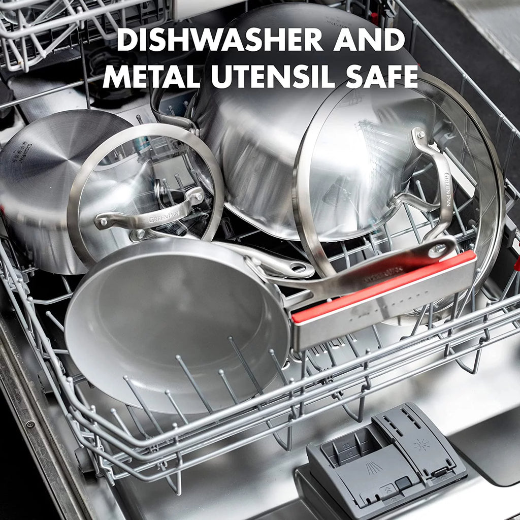 8QT Stainless Steel Nonstick Stock Pot with Strainer Lid and Steamer Q87990