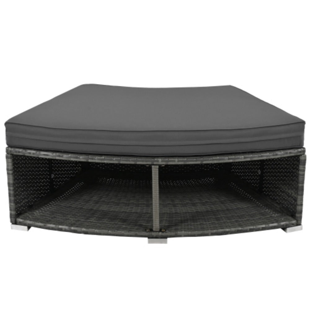 9-Piece Rattan Wicker Outdoor Sofa Set with Tempered Glass Coffee Table H5284