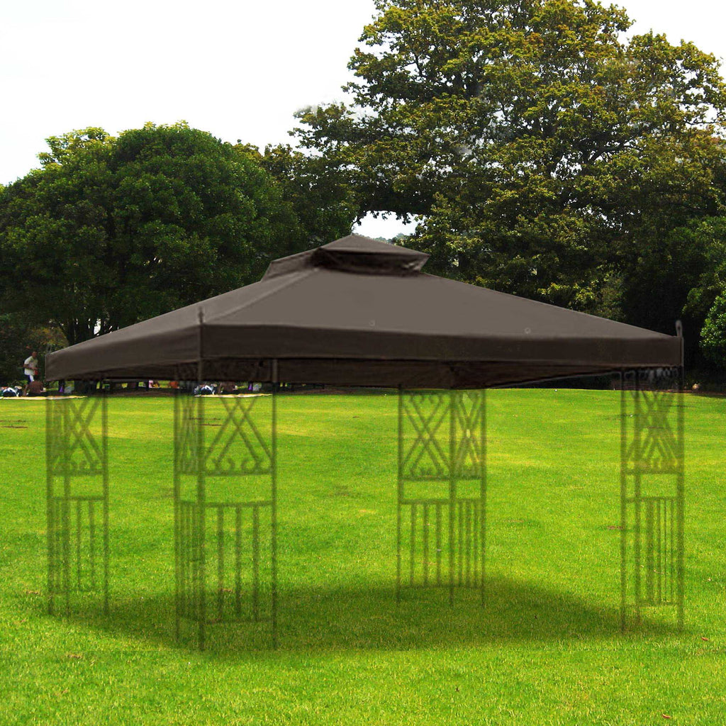 10'x10' 2 Tier Grey Canopy Cover E725265