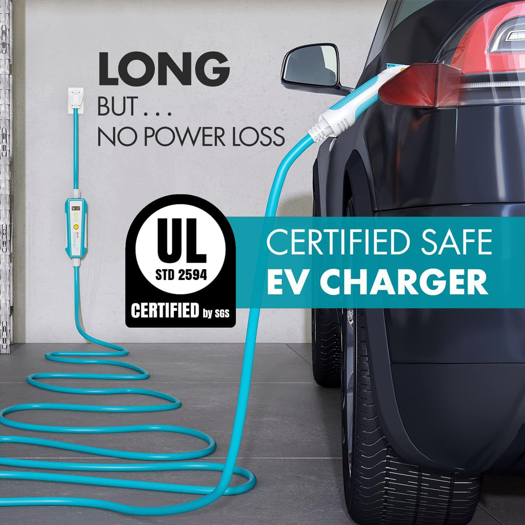 Electric Vehicle Charger Level 2 40 Amp 240V with 30ft Cable NEMA 14-50R Plug E375