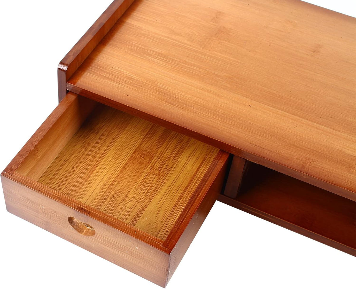 Bamboo Monitor Stand with 3 Drawers F770