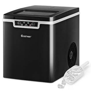 Countertop Ice Maker Machine 26Lbs/24H Portable with Scoop and Basket Black U145