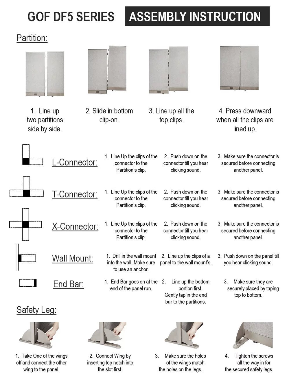 L-Shaped Office Partition E794673