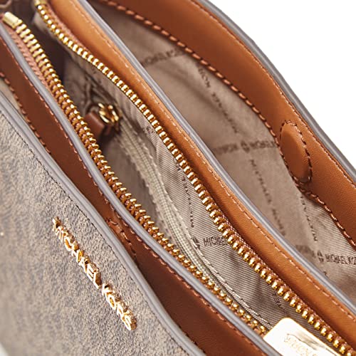 Leather Medium Triple Compartment Crossbody V8691