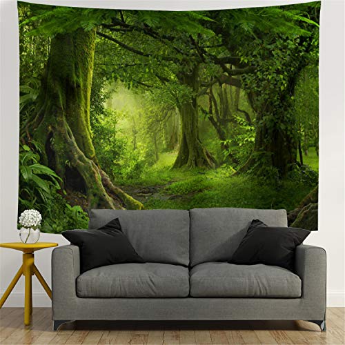 Green Tree Forest Tapestry Wall Hanging S682