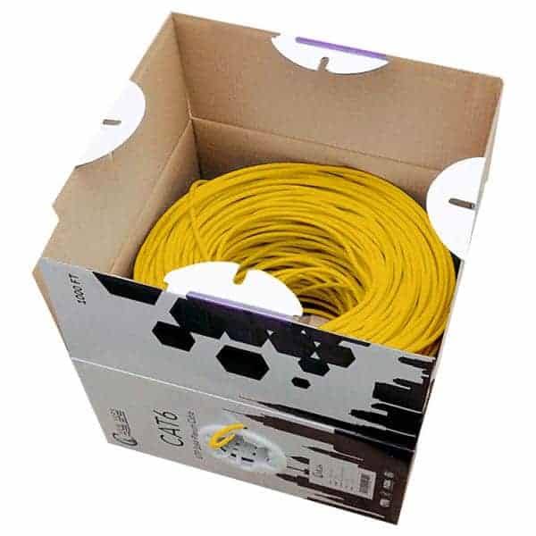 Cat6 1000ft Plenum Cable 550MHz UTP 23AWG Pull Box M8090