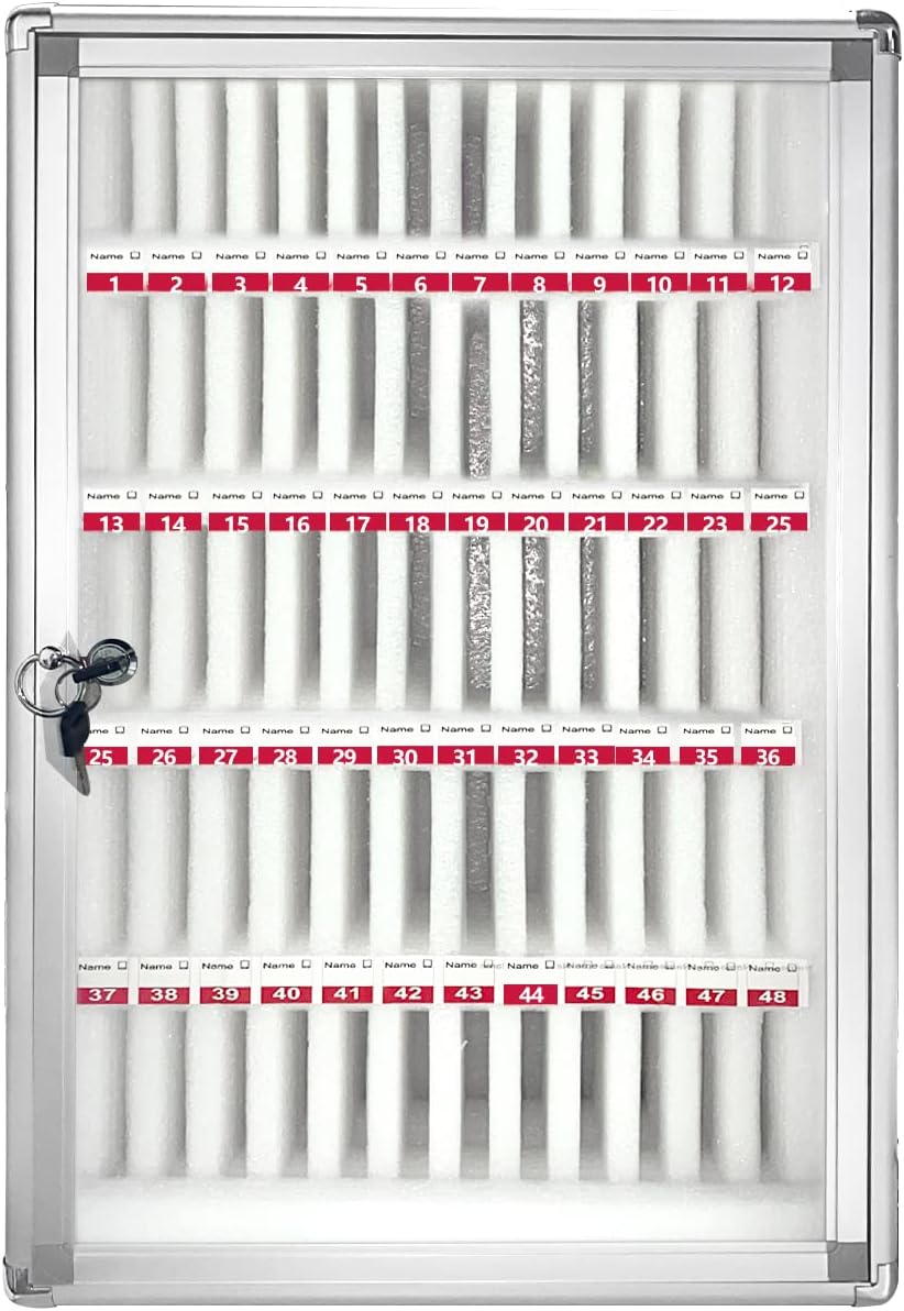 60 Slots Aluminum Alloy Cell Phones Storage Cabinet with Lock Z784