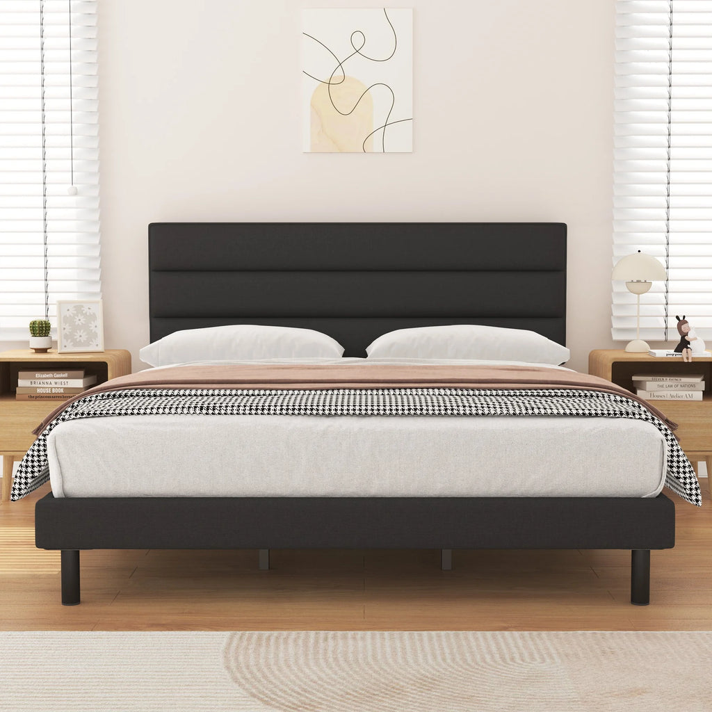 Twin Size Upholstered Platform Bed Frame K2989