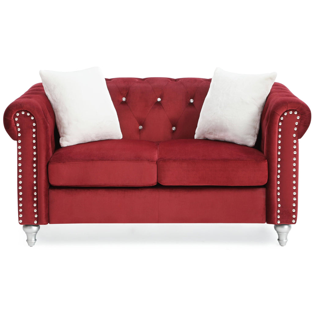Black Velvet Loveseat H336