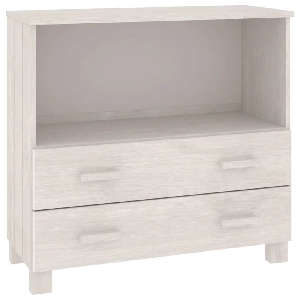 White Solid Wood Pine Sideboard Q7536