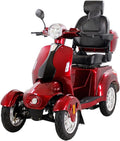 Red Heavy Duty Four Wheel Electric Mobility Scooter Y7222