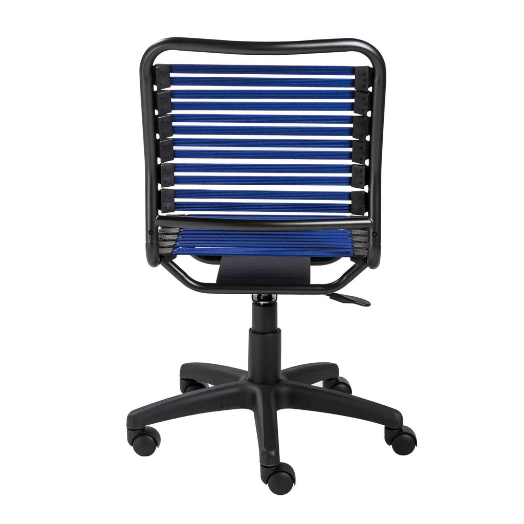 Red Flat Bungie Cords Low Back Office Chair with Graphite Black Frame and Base S15707