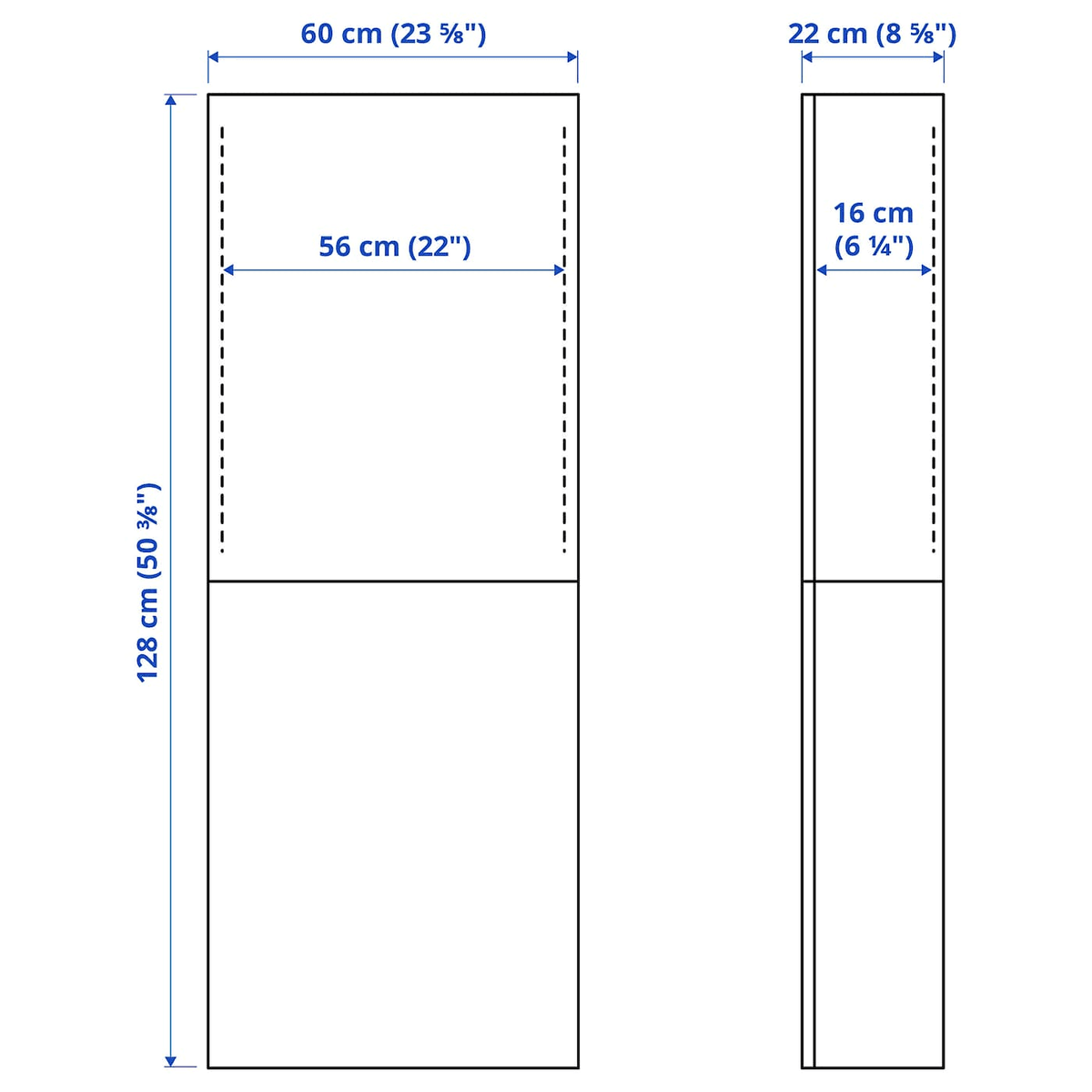 Black-Brown Wall Cabinet with 2 Doors I931932
